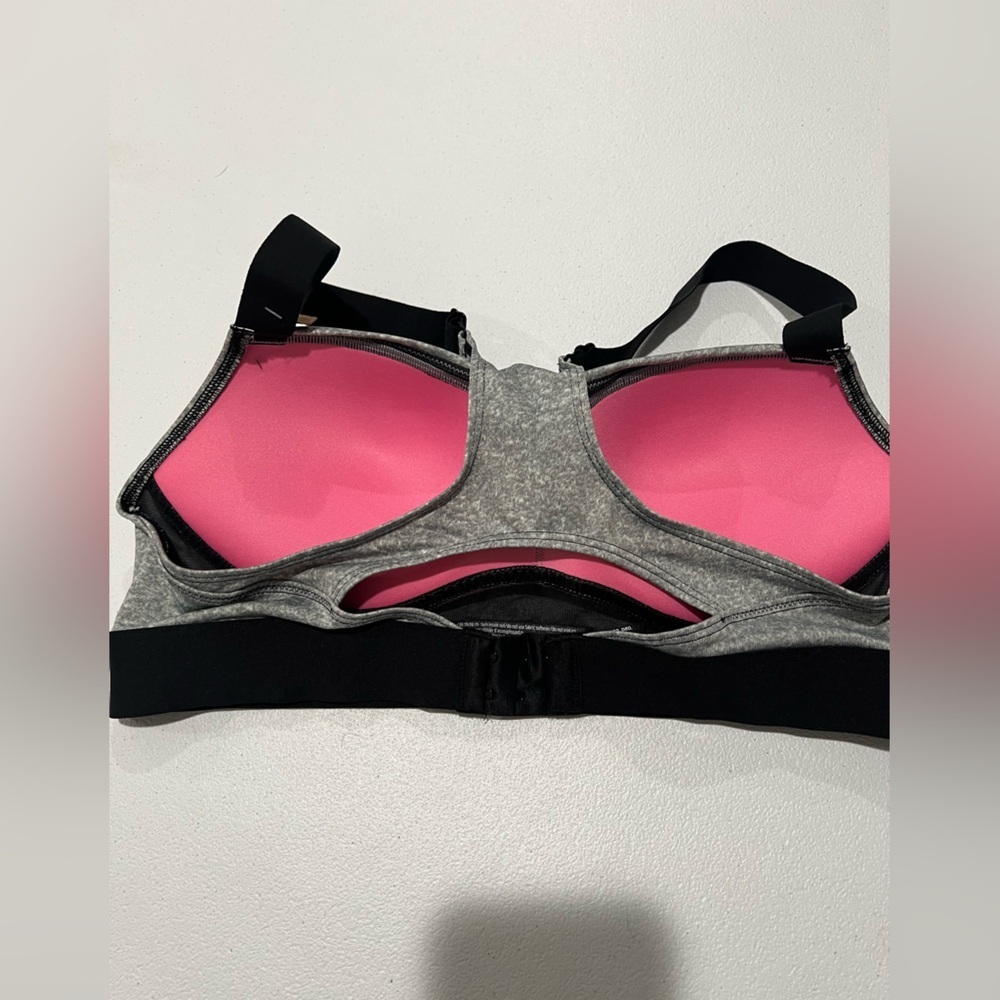 Active USA Heathered Gray and Black Sports yoga athletic Bra L - Picture 12 of 12